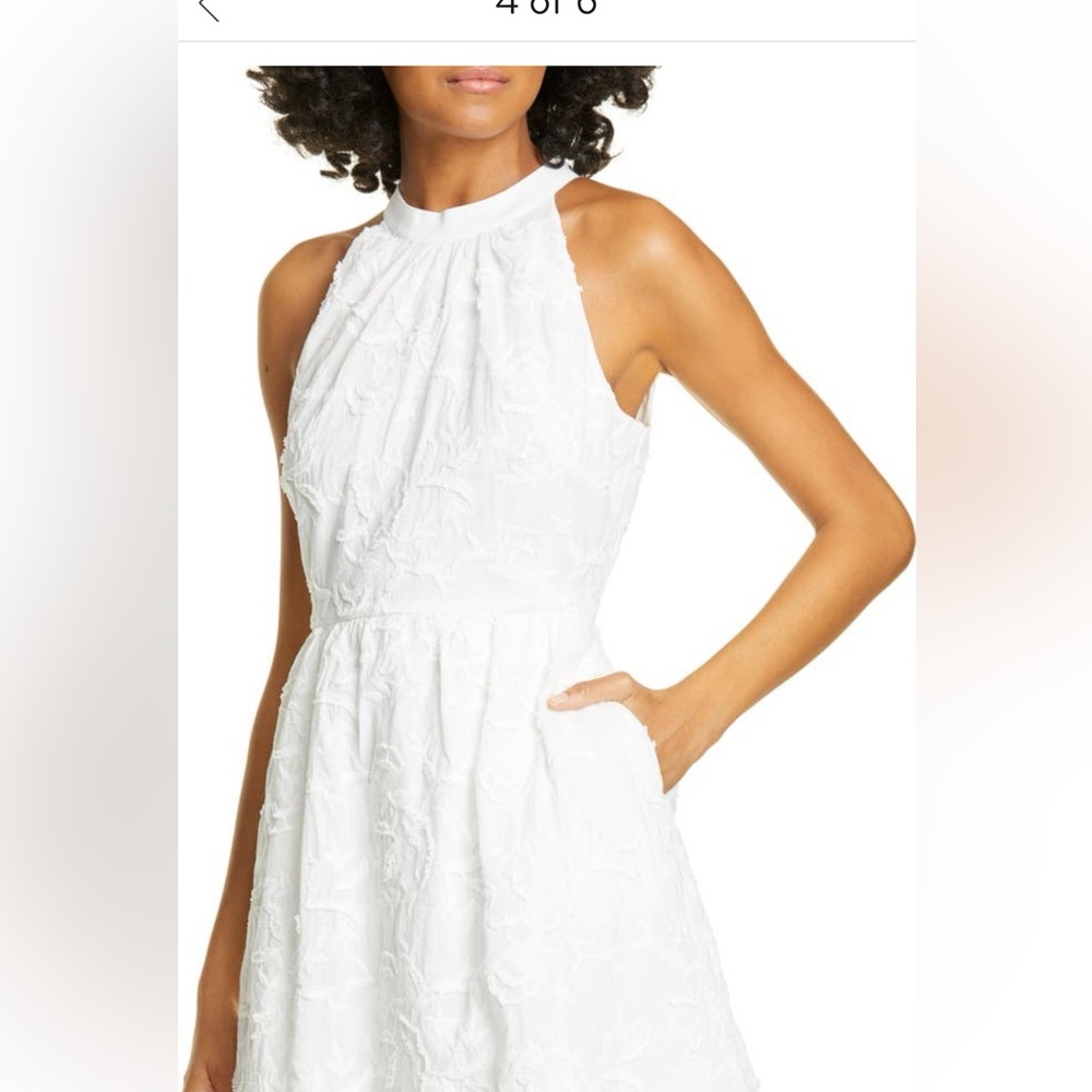 White Ted Baker Fit & Flare Dress
